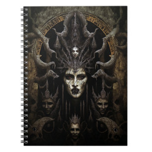 Caderno Espiral Mulher Demon Monster Horror Art