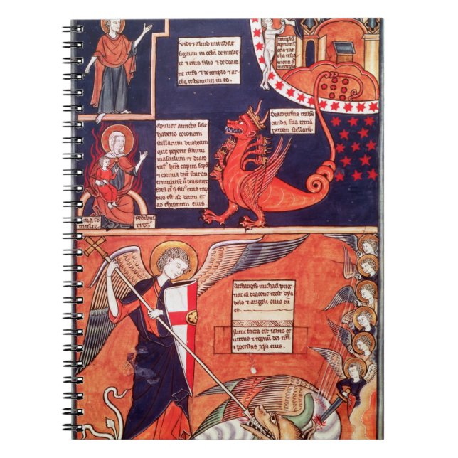 Caderno Espiral Mulher do apocalipse que está sendo atacado pelo (Frente)