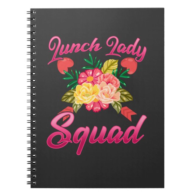 Caderno Espiral Mulher do Café Lady Squad, Almoçadora (Frente)