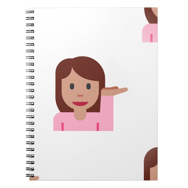 Caderno Espiral mulher emoji (Frente)