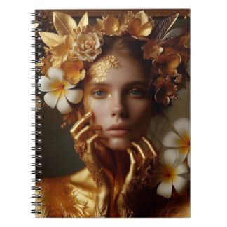 Caderno Espiral Mulher Gildada Pré-Rafaelita 3
