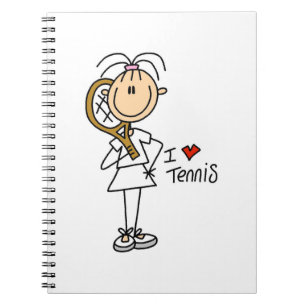 Caderno Espiral Mulher I Love Tênis