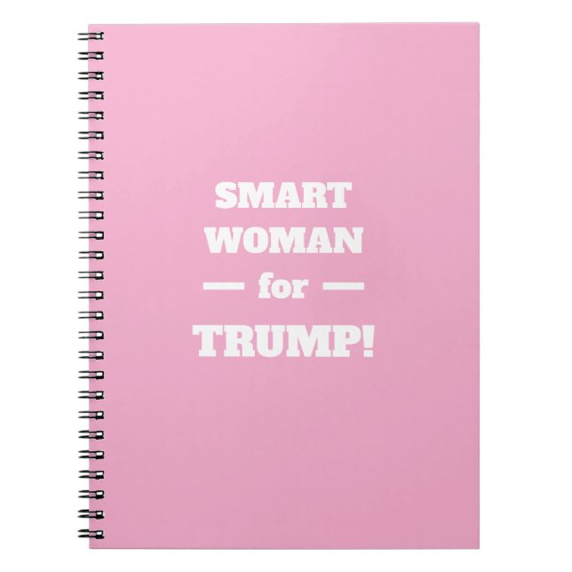 Caderno Espiral Mulher inteligente para Trump (Frente)