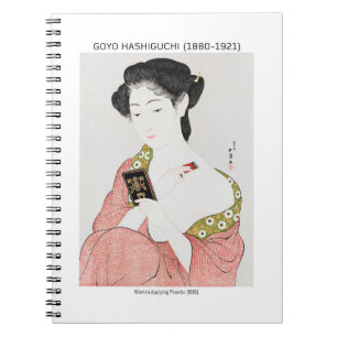 Caderno Espiral Mulher japonesa aplicando pó - Goyō Hashiguchi