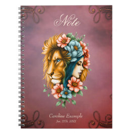 Caderno Espiral Mulher maravilhosa cujo cabelo longo e fluido