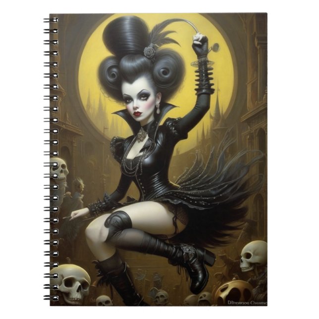 Caderno Espiral Mulher Medieval Gótica (Frente)