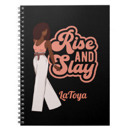 Caderno Espiral Mulher Melanin Personalizada Rise and Slay