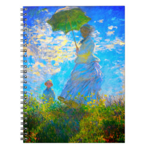 Caderno Espiral Mulher Monet com Parasol