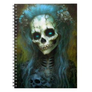 Caderno Espiral Mulher morta Horror do Esqueleto