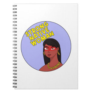 Caderno Espiral Mulher Nativa Forte