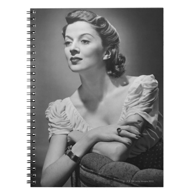 Caderno Espiral Mulher que levanta no estúdio (Frente)