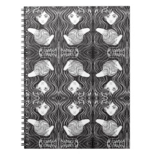 Caderno Espiral Mulher Witchy Black and White