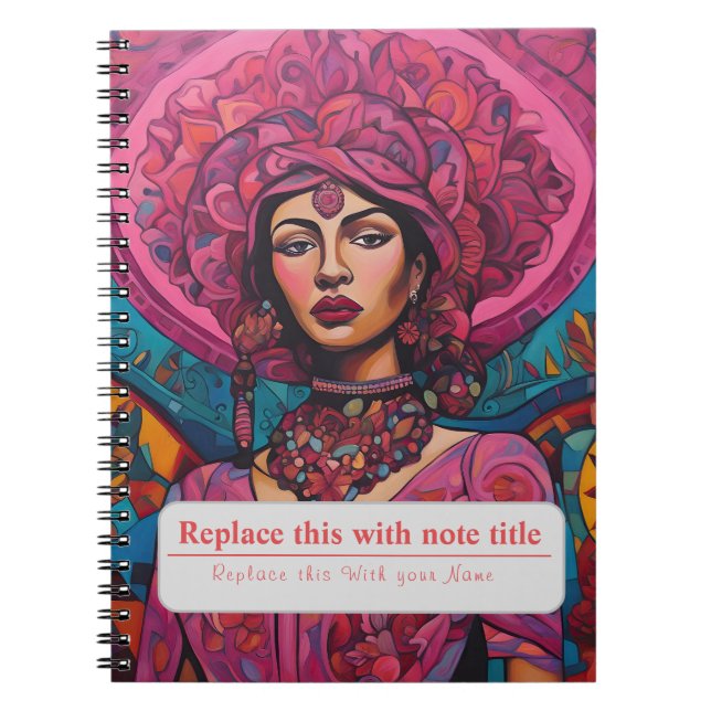 Caderno Espiral Mulheres com Competência Personalizada (Frente)