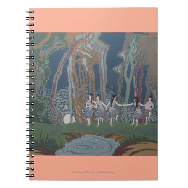 Caderno Espiral Mulheres Dançando à Lua (Frente)