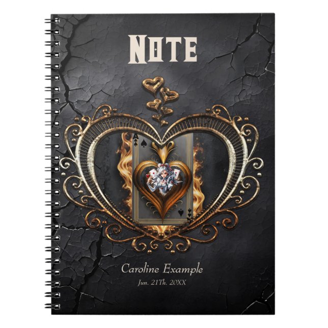 Caderno Espiral Mulheres de coração em chamas. (Frente)