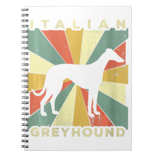 Caderno Espiral Mulheres italianas Cachorro de Greyhound 70 Gift V