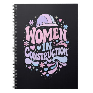 Caderno Espiral Mulheres na Construção Retro Empoderamento