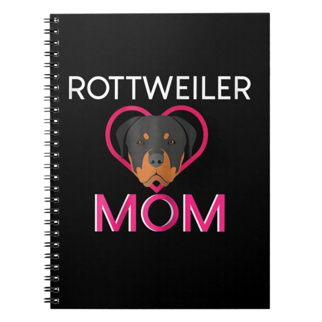 Caderno Espiral Mulheres Rottweiler Mãe (Frente)