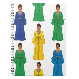Caderno Espiral Mulheres sauditas com vestido colorido