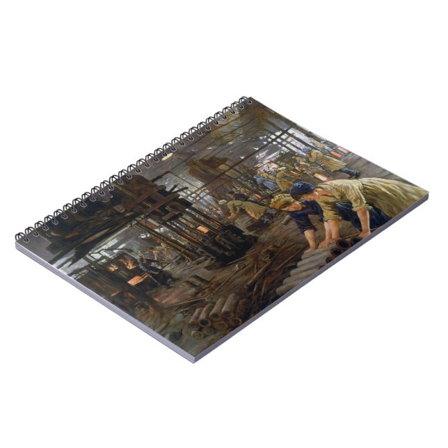 Caderno Espiral Mulheres trabalhando em uma fábrica de munições em (Left Side)