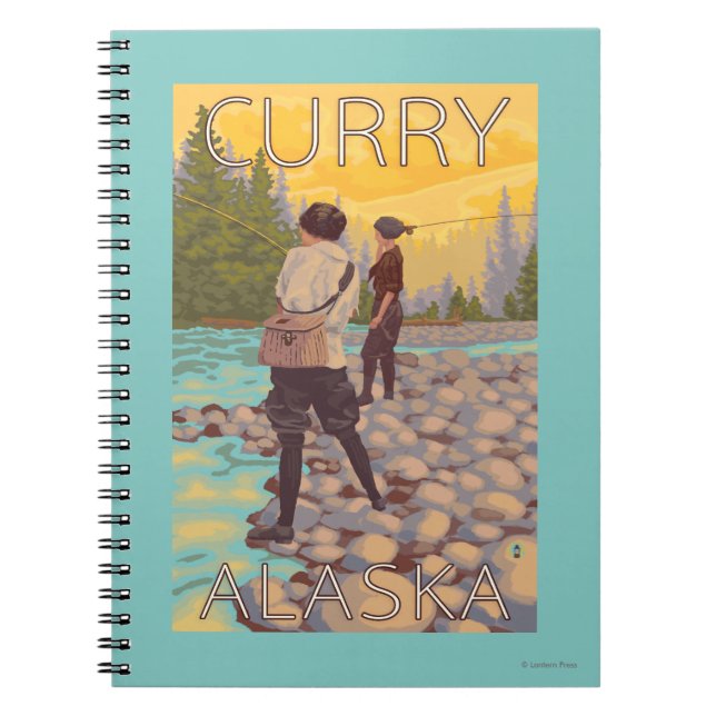 Caderno Espiral Mulheres Voam Pescado - Curry, Alasca (Frente)