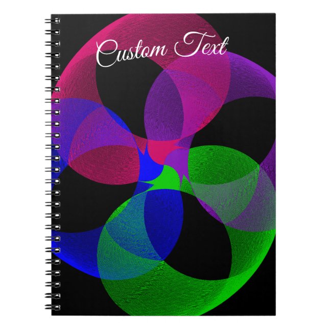 Caderno Espiral Multi Color Fusion Geometric Spiral Notebook (Frente)