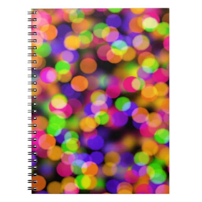 Caderno Espiral Multi-Colored Bokeh Lights (Frente)