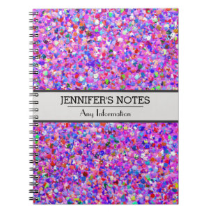 Caderno Espiral Multicolor Mosaic Modern Grit Glitter #3