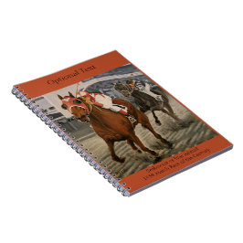 Caderno Espiral Multidão encantada por Belo Cavalo em Corrida Clás