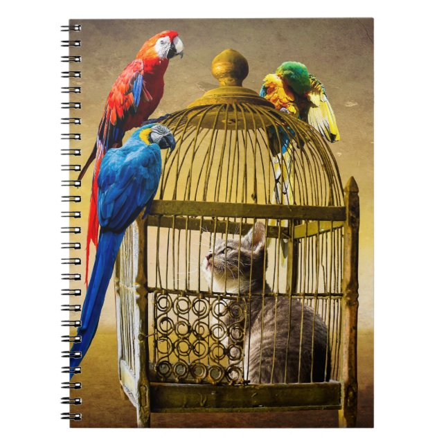 Caderno Espiral Mundo Inverso da Gaiola Dourada (Frente)