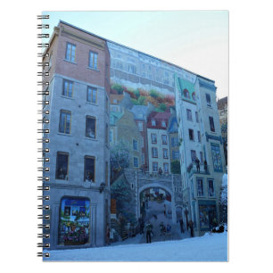 Caderno Espiral Mural em Cidade Velha de Quebec, Quebec, Canadá