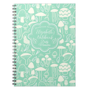 Caderno Espiral Mushroom Aqua Cream