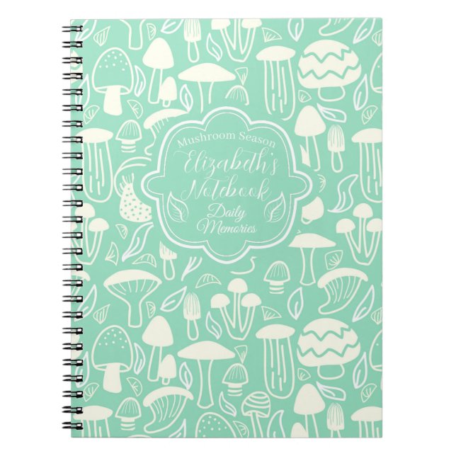 Caderno Espiral Mushroom Aqua Cream (Frente)