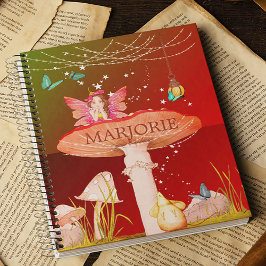 Caderno Espiral Mushroom Fantasy Fada Escola Encantada Magia
