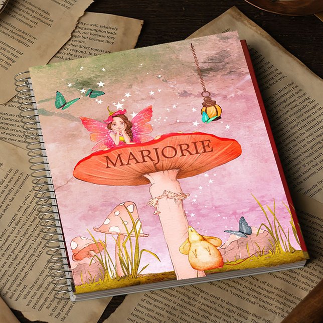 Caderno Espiral Mushroom Fantasy Fairy School (Criador carregado)