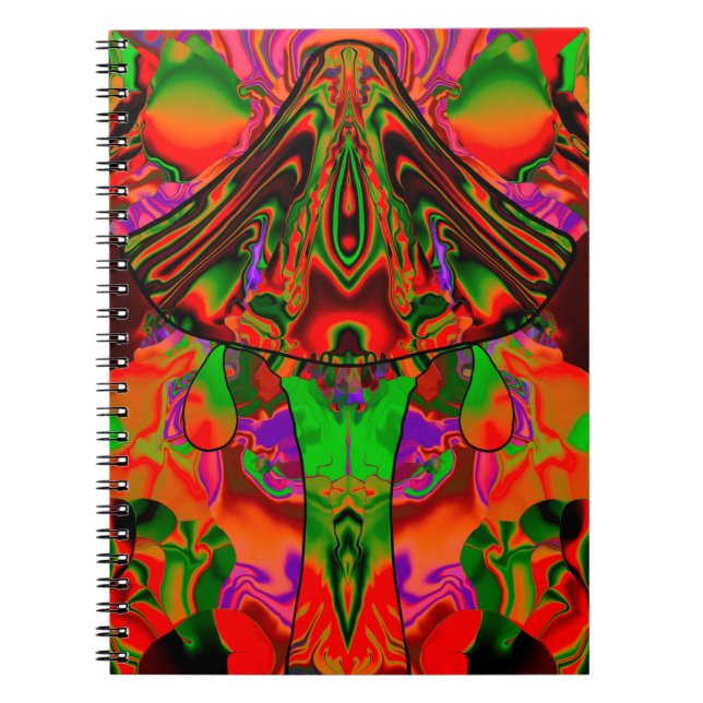 Caderno Espiral Mushroomy pensa abstrato notebook espiral (Frente)