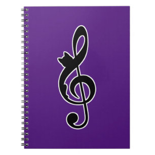 Caderno Espiral Music Cat Clef