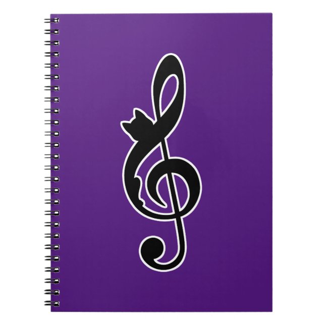 Caderno Espiral Music Cat Clef (Frente)