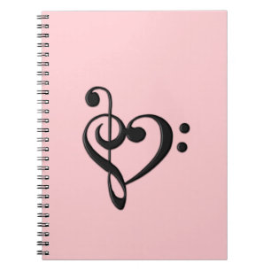 Caderno Espiral Music Design Heart