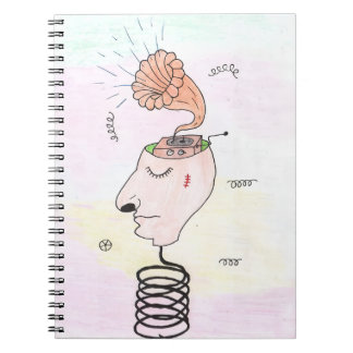 Caderno Espiral "Music in my head" Postcard