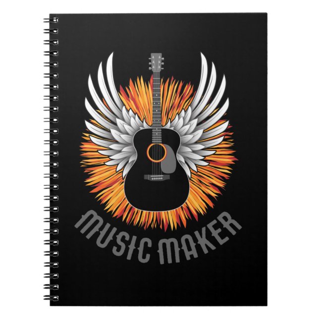 Caderno Espiral Music Maker (guitarrista) (Frente)