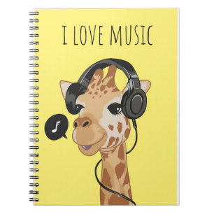 Caderno Espiral Música Arte I Adoro Música
