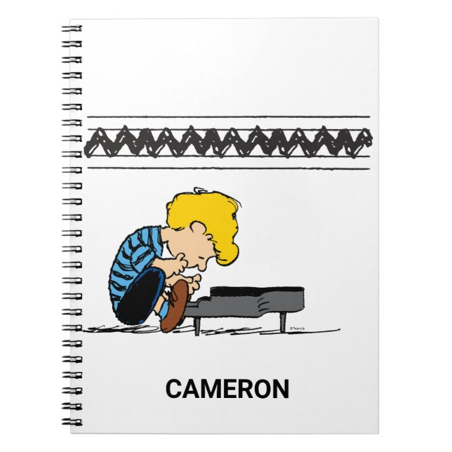 Caderno Espiral Música Charlie Brown Schroeder (Frente)