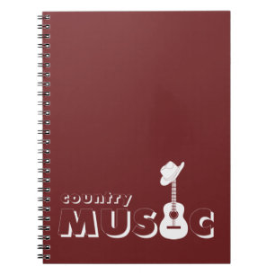 Caderno Espiral Música country