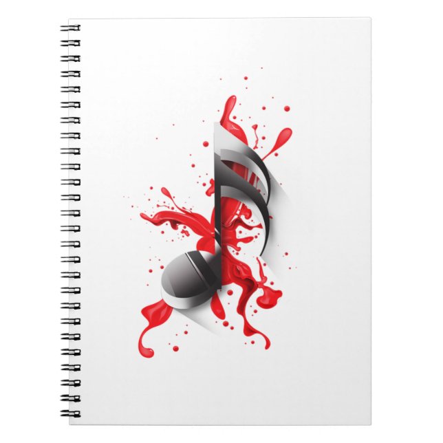 Caderno Espiral música é minha vida (Frente)