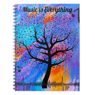 Caderno Espiral Música é tudo