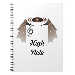 Caderno Espiral Música Favorita do Bat High Note