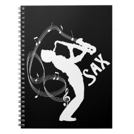 Caderno Espiral Música Jazz do Jogador Saxofone