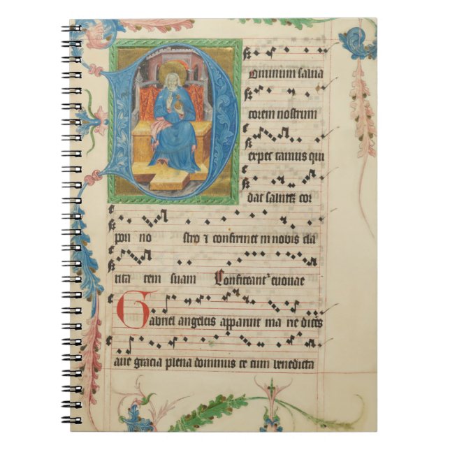 Caderno Espiral Música Manuscrita de Cantão Gregoriana Medieval (Frente)