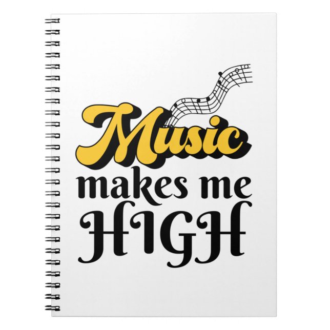 Caderno Espiral Música me torna alta (Frente)